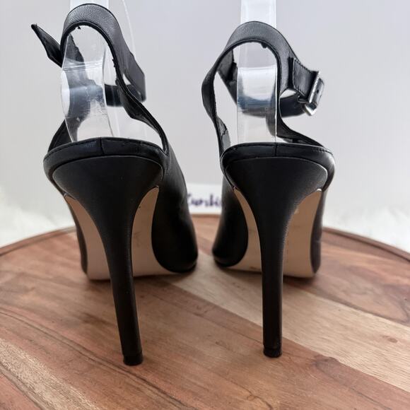 Gianni Bini Shoes Womens Size 9.5 Black Ankle Strap Stiletto Pumps Pointed Toe‎ - Picture 3 of 15